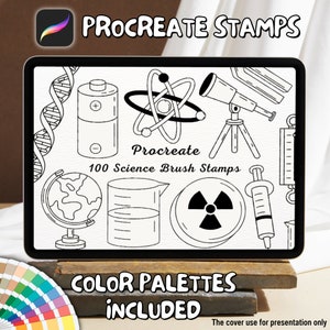 100 Science Brush Stamps | Procreate Science Brush Stamps | Science Procreate Stamps | Procreate Science Stamps | Procreate Science