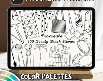 100 Beauty Brush Stamps | Procreate Beauty Brush Stamps | Beauty Procreate Stamps | Procreate Beauty Stamps | Procreate Beauty