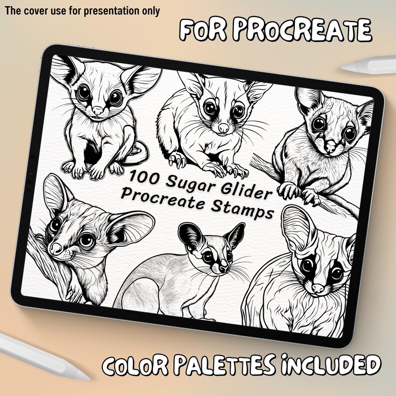 100 Sugar Glider Brush Stamps | Procreate Sugar Glider Brush Stamps | Sugar Glider Procreate Stamps | Procreate Sugar Glider Stamps
