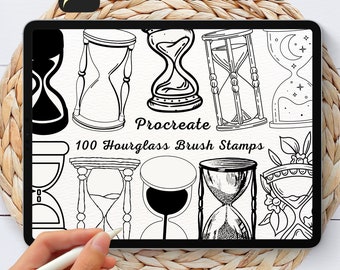 100 Hourglass Brush Stamps | Procreate Hourglass Brush Stamps | Hourglass Procreate Stamps | Procreate Hourglass Stamps | Procreate Stamps