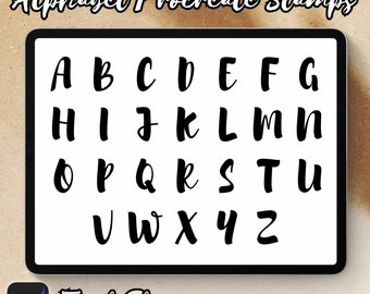 Alphabet Brush Stamps | Procreate Alphabet Brush Stamps | Alphabet Procreate Stamps | Procreate Alphabet Stamps | Procreate Alphabet