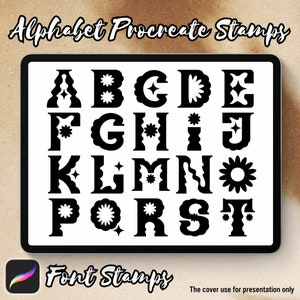 Alphabet Brush Stamps | Procreate Alphabet Brush Stamps | Alphabet Procreate Stamps | Procreate Alphabet Stamps | Procreate Alphabet