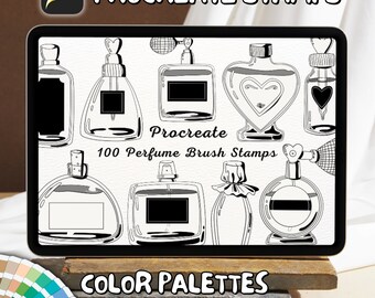 100 Perfume Brush Stamps | Procreate Perfume Brush Stamps | Perfume Procreate Stamps | Procreate Perfume Stamps | Procreate Perfume