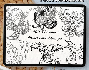 100 Phoenix Brush Stamps | Procreate Phoenix Brush Stamps | Phoenix Procreate Stamps | Procreate Phoenix Stamps | Procreate Phoenix