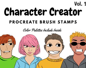 Character Creator Brush Stamps | Procreate Character Creator Brush Stamps | Character Creator Procreate Stamps | Procreate Character Creator