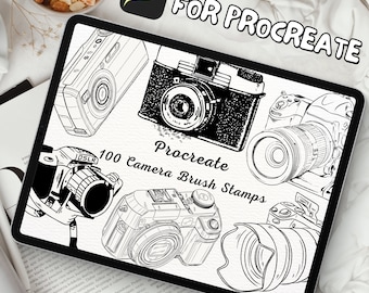 100 Camera Brush Stamps | Procreate Camera Brush Stamps | Camera Procreate Stamps | Procreate Camera Stamps | Procreate Camera