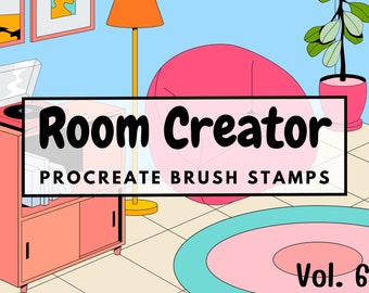 Room Creator Brush Stamps | Procreate Room Creator Brush Stamps | Room Creator Procreate Stamps | Procreate Room Creator Stamps