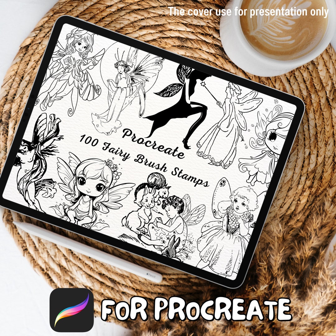 100 Fairy Brush Stamps | Procreate Fairy Brush Stamps | Fairy Procreate ...