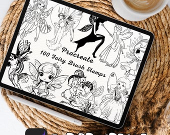 100 Fairy Brush Stamps | Procreate Fairy Brush Stamps | Fairy Procreate Stamps | Procreate Fairy Stamps | Procreate Fairy | Procreate Stamps