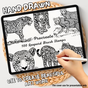 100 Leopard Brush Stamps | Procreate Leopard Brush Stamps | Leopard Procreate Stamps | Procreate Leopard Stamps | Procreate Leopard