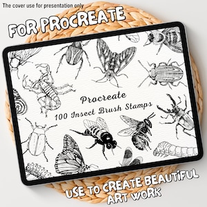 100 Insect Brush Stamps | Procreate Insect Brush Stamps | Insect Procreate Stamps | Procreate Insect Stamps | Procreate Insect