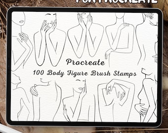 100 Body Figure Brush Stamps | Procreate Body Figure Brush Stamps | Body Figure Procreate Stamps | Procreate Body Figure Stamps | Procreate