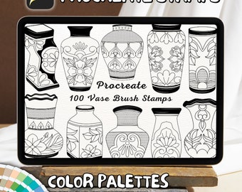 100 Vase Brush Stamps | Procreate Vase Brush Stamps | Vase Procreate Stamps | Procreate Vase Stamps | Procreate Vase | Procreate Stamps
