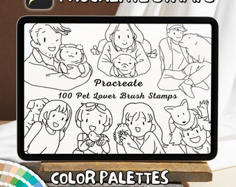 100 Pet Lover Brush Stamps | Procreate Pet Lover Brush Stamps | Pet Lover Procreate Stamps | Procreate Pet Lover Stamps | Procreate Stamps