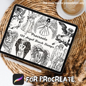 100 Angel Brush Stamps | Procreate Angel Brush Stamps | Angel Procreate Stamps | Procreate Angel Stamps | Procreate Angel | Procreate Stamps