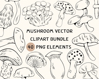 Mushroom Vector Clipart Bundle | Mushroom Vector Clipart | Mushroom Clipart | Mushroom Png Clipart | Mushroom Png | Mushroom Png Format