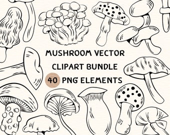 Mushroom Vector Clipart Bundle | Mushroom Vector Clipart | Mushroom Clipart | Mushroom Png Clipart | Mushroom Png | Mushroom Png Format