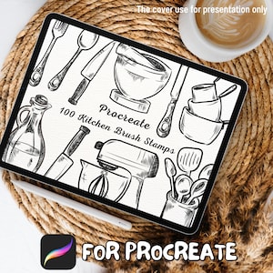 100 Kitchen Brush Stamps | Procreate Kitchen Brush Stamps | Kitchen Procreate Stamps | Procreate Kitchen Stamps | Procreate Kitchen