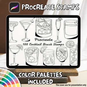 100 Cocktail Brush Stamps | Procreate Cocktail Brush Stamps | Cocktail Procreate Stamps | Procreate Cocktail Stamps | Procreate Cocktail