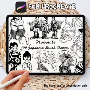100 Japanese Brush Stamps | Procreate Japanese Brush Stamps | Japanese Procreate Stamps | Procreate Japanese Stamps | Procreate Japanese