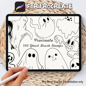 100 Ghost Brush Stamps | Procreate Ghost Brush Stamps | Ghost Procreate Stamps | Procreate Ghost Stamps | Procreate Ghost | Procreate Stamps