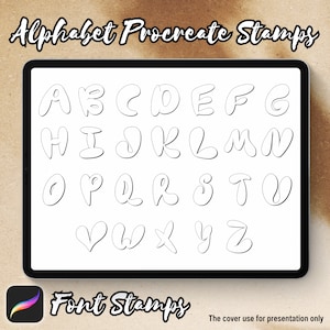 Alphabet Brush Stamps | Procreate Alphabet Brush Stamps | Alphabet Procreate Stamps | Procreate Alphabet Stamps | Procreate Alphabet
