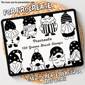 100 Gnome Brush Stamps | Procreate Gnome Brush Stamps | Gnome Procreate Stamps | Procreate Gnome Stamps | Procreate Gnome | Procreate Stamps