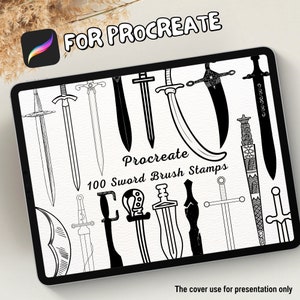 100 Sword Brush Stamps | Procreate Sword Brush Stamps | Sword Procreate Stamps | Procreate Sword Stamps | Procreate Sword | Procreate Stamps