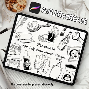 100 Self Care Brush Stamps | Procreate Self Care Brush Stamps | Self Care Procreate Stamps | Procreate Self Care Stamps | Procreate Stamps