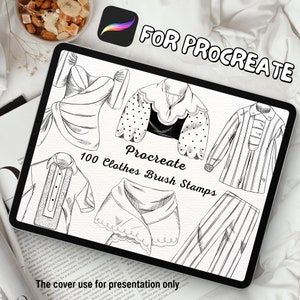 100 Clothes Brush Stamps | Procreate Clothes Brush Stamps | Clothes Procreate Stamps | Procreate Clothes Stamps | Procreate Clothes