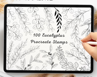 100 Eucalyptus Brush Stamps | Procreate Eucalyptus Brush Stamps | Eucalyptus Procreate Stamps | Procreate Eucalyptus Stamps | Procreate