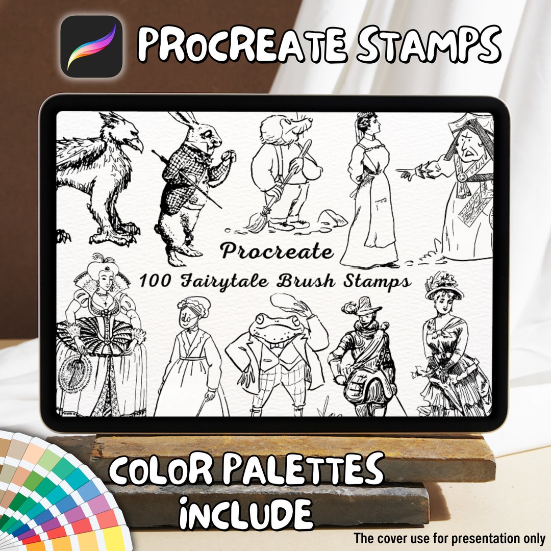 100 Fairytale Brush Stamps | Procreate Fairytale Brush Stamps ...