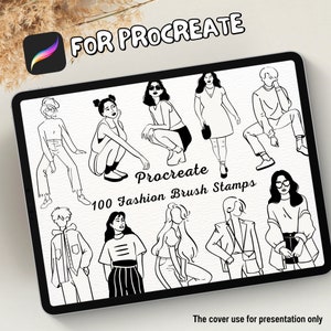 100 Fashion Brush Stamps | Procreate Fashion Brush Stamps | Fashion Procreate Stamps | Procreate Fashion Stamps | Procreate Fashion