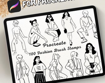 100 Fashion Brush Stamps | Procreate Fashion Brush Stamps | Fashion Procreate Stamps | Procreate Fashion Stamps | Procreate Fashion
