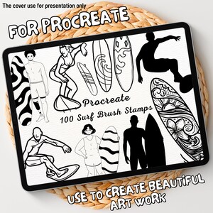 100 Surf Brush Stamps | Procreate Surf Brush Stamps | Surf Procreate Stamps | Procreate Surf Stamps | Procreate Surf | Procreate Stamps