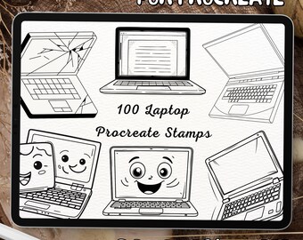 100 Laptop Brush Stamps | Procreate Laptop Brush Stamps | Laptop Procreate Stamps | Procreate Laptop Stamps | Procreate Laptop | Procreate
