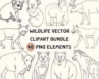 Wildlife Vector Clipart Bundle | Wildlife Vector Clipart | Wildlife Clipart | Wildlife Png Clipart | Wildlife Png | Wildlife Png Format