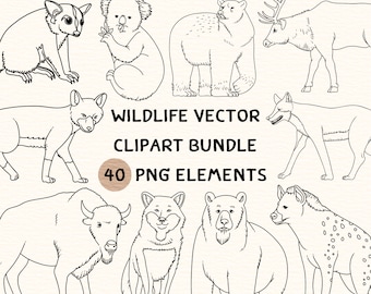 Wildlife Vector Clipart Bundle | Wildlife Vector Clipart | Wildlife Clipart | Wildlife Png Clipart | Wildlife Png | Wildlife Png Format