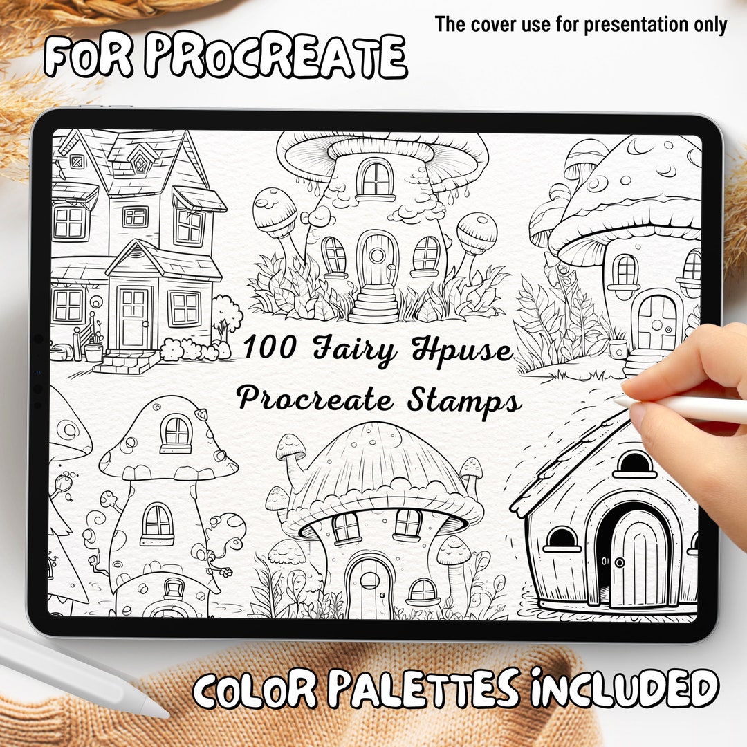 100 Fairy House Brush Stamps | Procreate Fairy House Brush Stamps ...