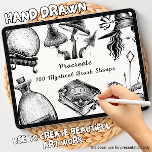 100 mistycznych stempli pędzla | Mistyczne stemple pędzla Procreate | Mistyczne stemple Procreate | Mistyczne stemple Procreate | Mistyczne stemple Procreate