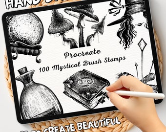 100 Mystical Brush Stamps | Procreate Mystical Brush Stamps | Mystical Procreate Stamps | Procreate Mystical Stamps | Procreate Mystical