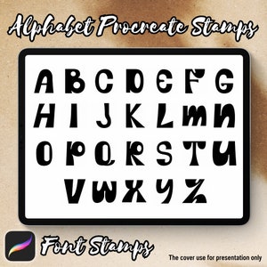 Alphabet Brush Stamps | Procreate Alphabet Brush Stamps | Alphabet Procreate Stamps | Procreate Alphabet Stamps | Procreate Alphabet