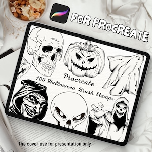 100 Halloween Brush Stamps | Procreate Halloween Brush Stamps | Halloween Procreate Stamps | Procreate Halloween Stamps | Procreate Stamps