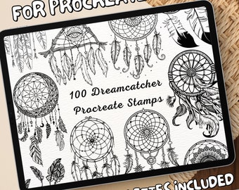 100 Dreamcatcher Brush Stamps | Procreate Dreamcatcher Brush Stamps | Dreamcatcher Procreate Stamps | Procreate Dreamcatcher Stamps