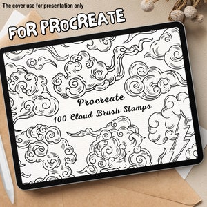 100 Cloud Brush Stamps | Procreate Cloud Brush Stamps | Cloud Procreate Stamps | Procreate Cloud Stamps | Procreate Cloud | Procreate Stamps