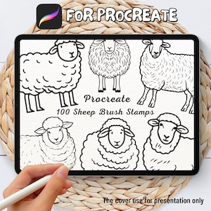 100 Sheep Brush Stamps | Procreate Sheep Brush Stamps | Sheep Procreate Stamps | Procreate Sheep Stamps | Procreate Sheep | Procreate Stamps