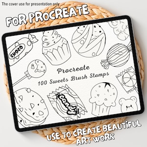 100 Sweets Brush Stamps | Procreate Sweets Brush Stamps | Sweets Procreate Stamps | Procreate Sweets Stamps | Procreate Sweets