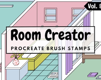 Room Creator Brush Stamps | Procreate Room Creator Brush Stamps | Room Creator Procreate Stamps | Procreate Room Creator Stamps