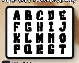 Alphabet Brush Stamps