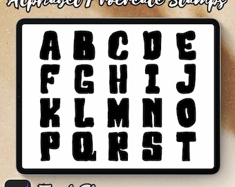 Alphabet Brush Stamps | Procreate Alphabet Brush Stamps | Alphabet Procreate Stamps | Procreate Alphabet Stamps | Procreate Alphabet